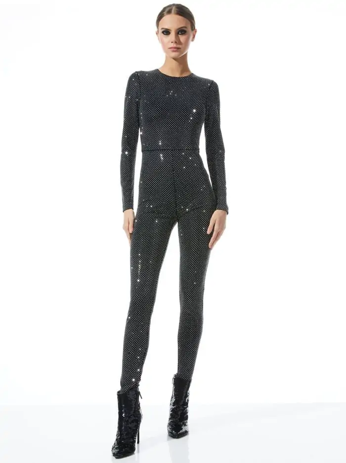 FREDDIE CREWNECK EMBELLISHED CATSUIT